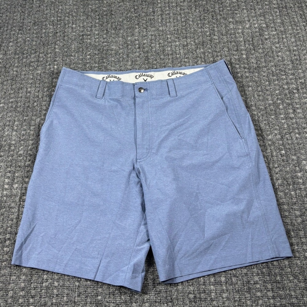 Callaway CGBSF0S9 Golf Shorts Mens 36 Blue Heather Stretch Performance Tech